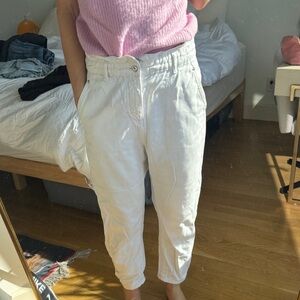 Zara White Boyfriend Jeans